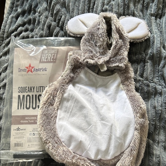 Squeaky Little Mouse Costume - Gray and White 6-12M - Picture 1 of 2